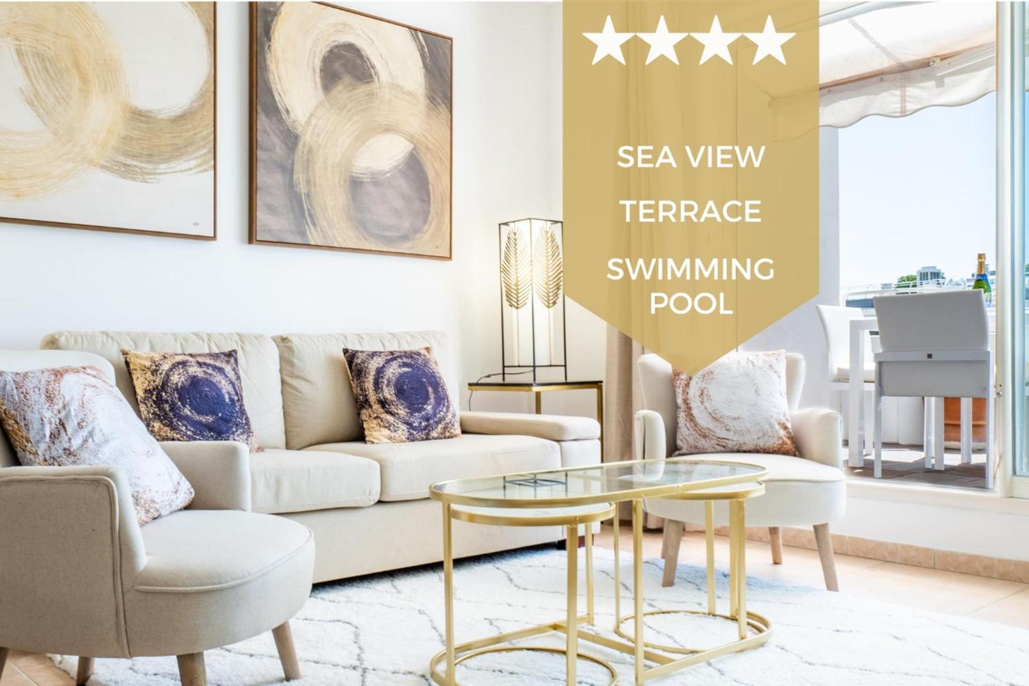 3-room Luxury With Pool And Sea View Steps From The * Cannes